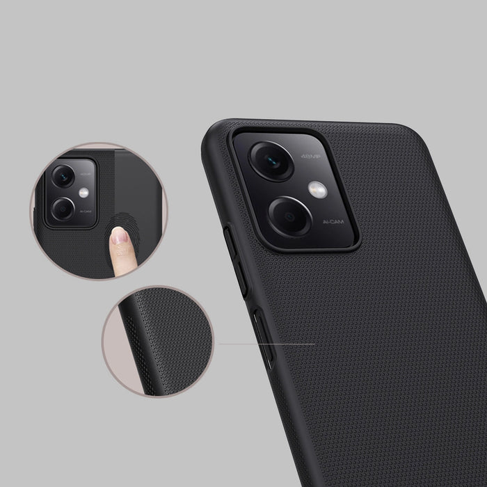Nillkin Super Frosted Shield Case for Xiaomi Redmi Note 12 5G / Poco X5 5G Phone Cover Black