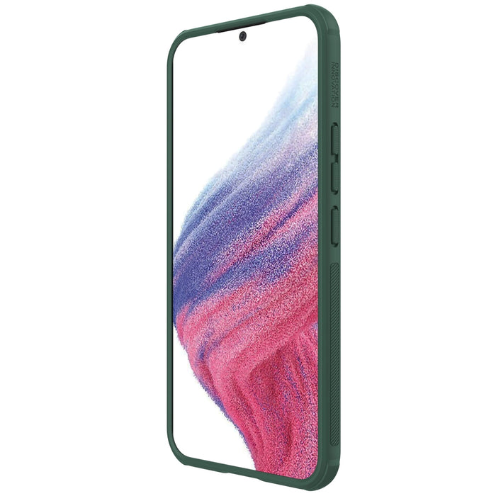 Nillkin Super Frosted Shield Pro Case for Samsung Galaxy A54 5G Armored Cover + Phone Stand Green