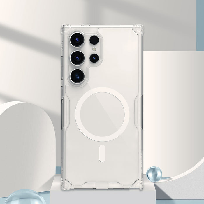 Nillkin Nature Pro armored case with a magnetic ring for Samsung Galaxy S24 Ultra - white