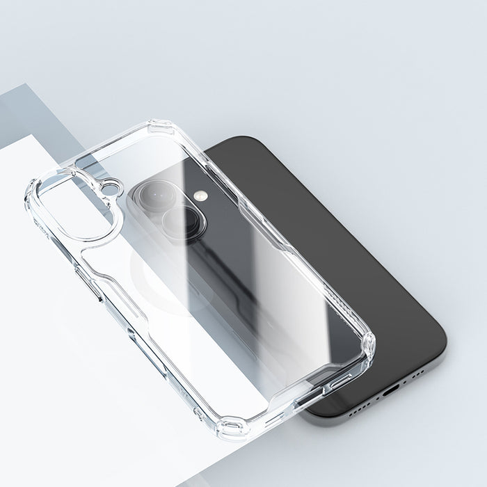 Nillkin Nature Pro Case for iPhone 16 - transparent and white