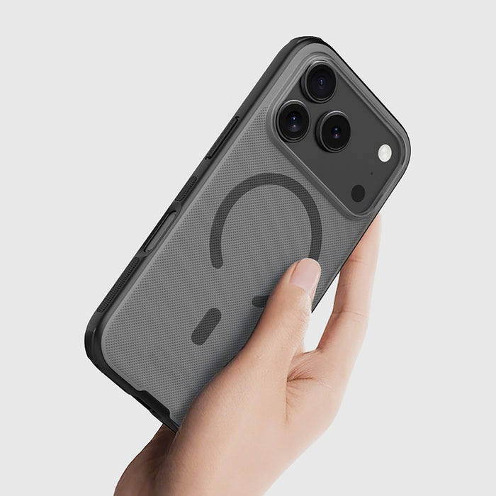 Super Frosted Shield Pro Magnetic Case IP17 Pro Transparent black
