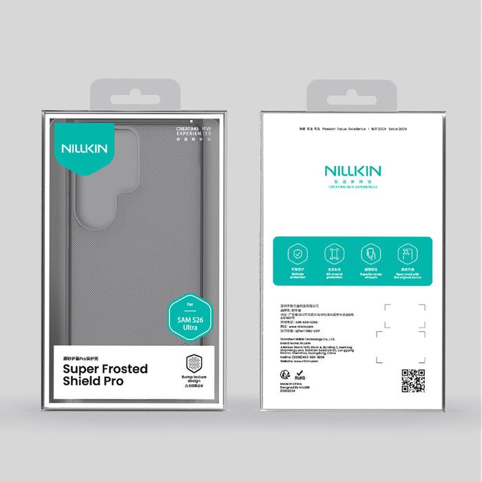 Nillkin Super Frosted Shield Pro Case for Samsung Galaxy S26 Ultra - Translucent Black