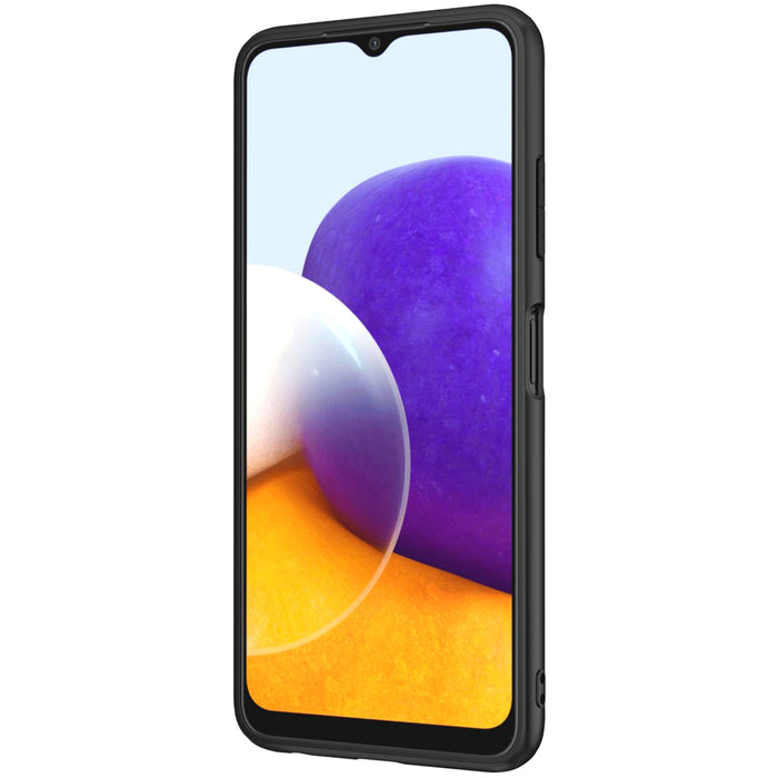 Nillkin Textured Case durable reinforced case with gel frame and nylon back for Samsung Galaxy A22 4G black