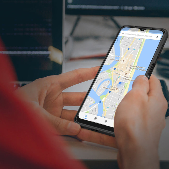 Nillkin Textured Case durable reinforced case with gel frame and nylon back for Samsung Galaxy A22 4G black