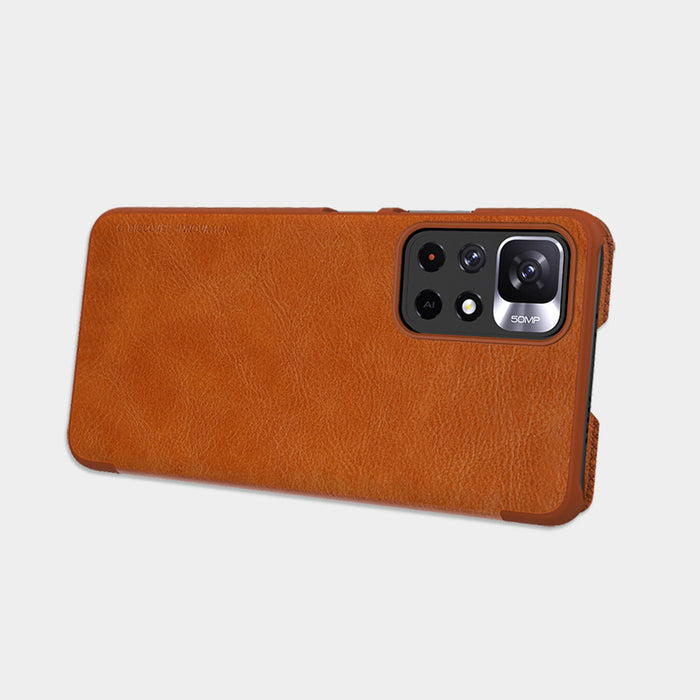 Nillkin Qin Case Flip Case for Xiaomi Redmi Note 11T 5G / 11S 5G / 11 5G (China) / Poco M4 Pro 5G - Black