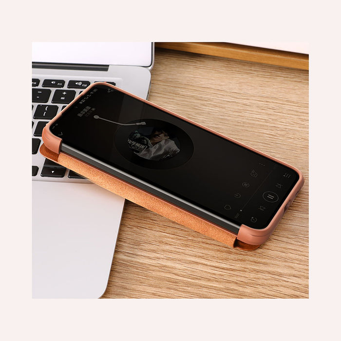 Nillkin Qin Leather Pro Case Case for Samsung Galaxy S22+ (S22 Plus) Camera Protector Holster Cover Flip Case Brown