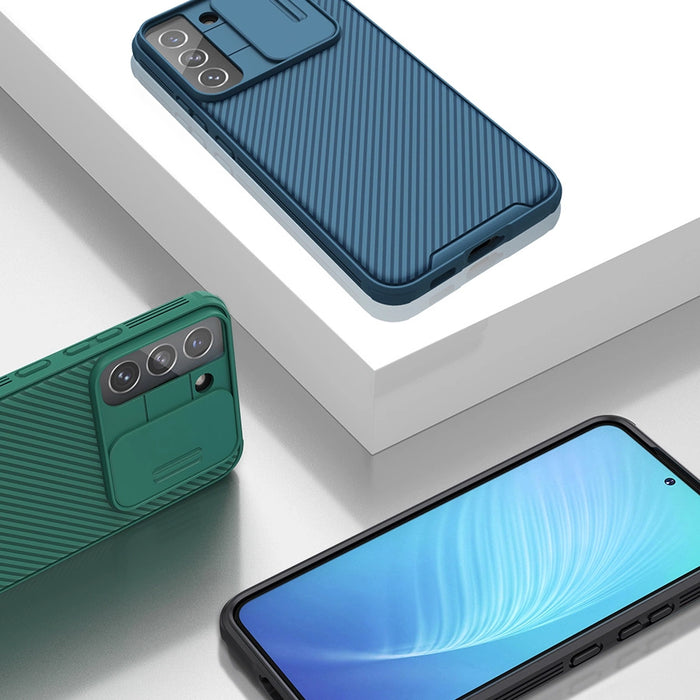 Nillkin CamShield Pro Case Armored Case Cover Camera Protector for Samsung Galaxy S22+ (S22 Plus) Blue