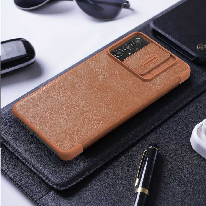 Nillkin Qin leather holster case for Samsung Galaxy A73 red