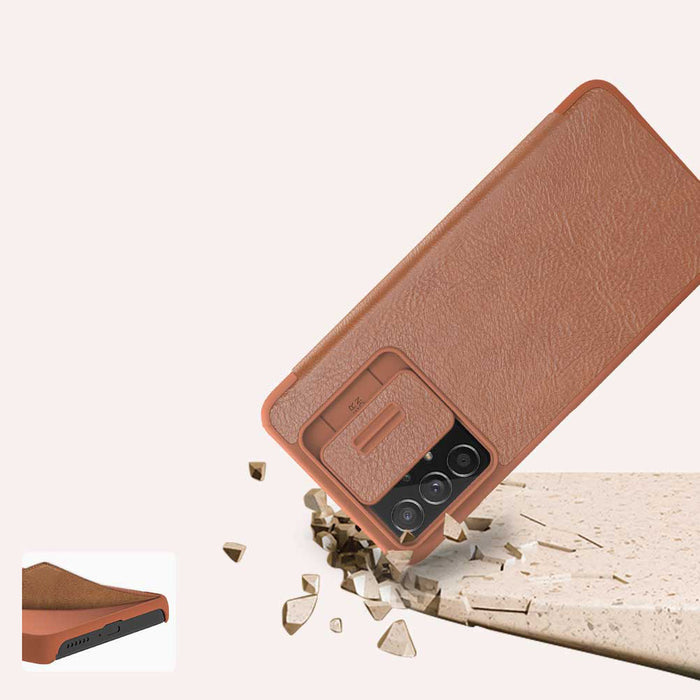 Nillkin Qin leather holster case for Samsung Galaxy A73 red