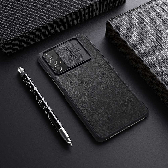 Nillkin Qin leather holster case for Samsung Galaxy A73 brown