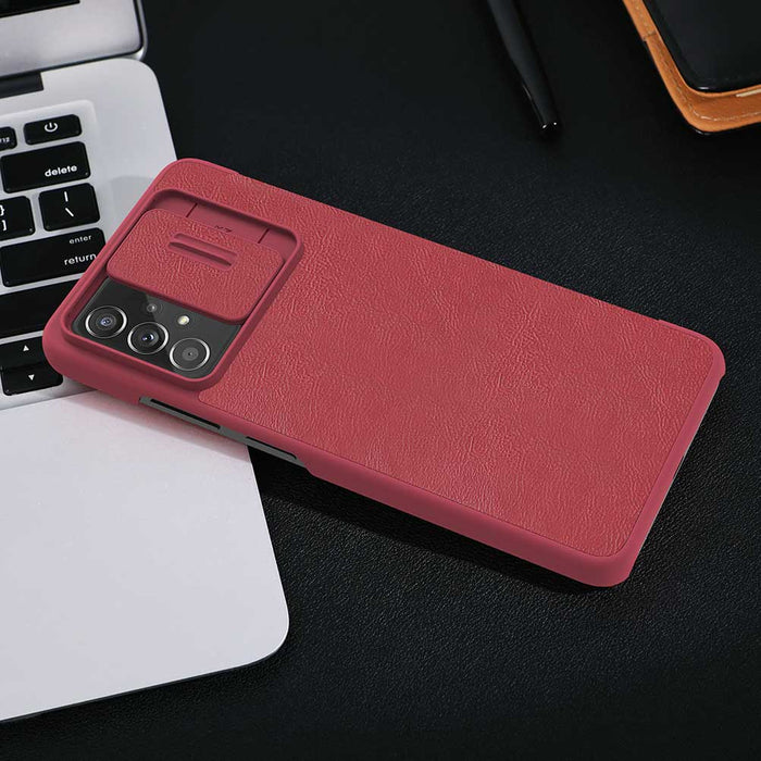 Nillkin Qin leather holster case for Samsung Galaxy A73 brown