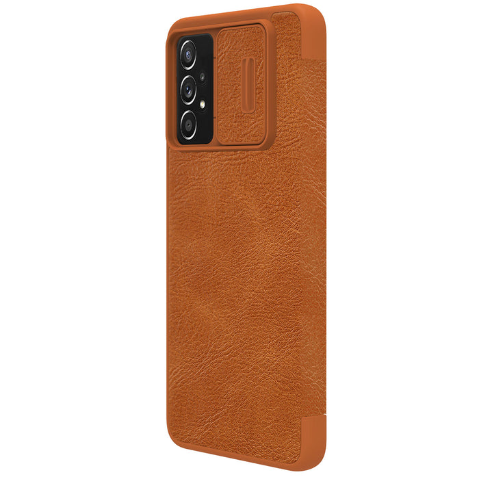 Nillkin Qin leather holster case for Samsung Galaxy A73 brown