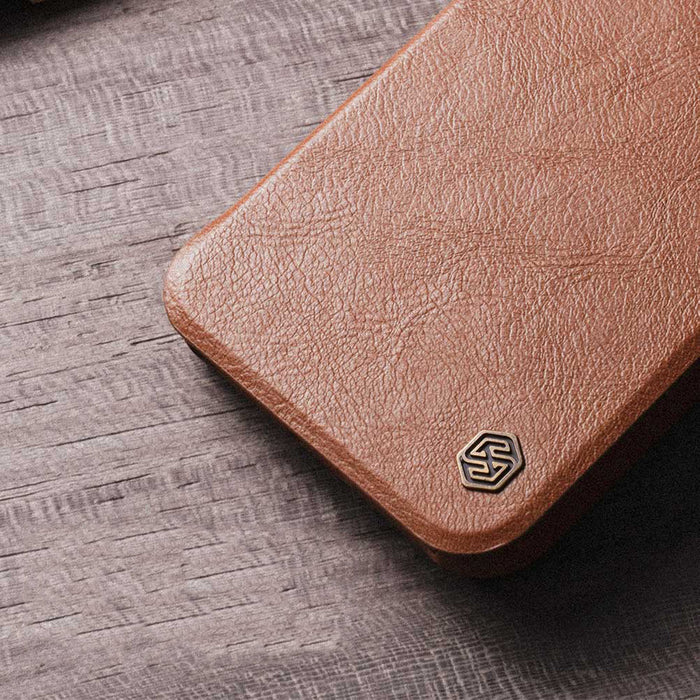 Nillkin Qin leather holster case for Samsung Galaxy A73 brown