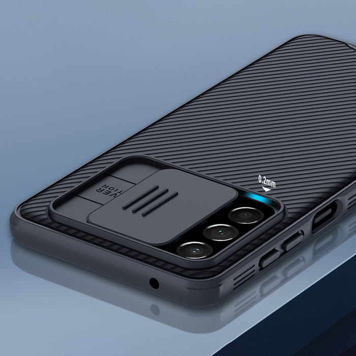 Nillkin CamShield Pro Case Armored Case Cover Camera Protector for Samsung Galaxy A73 Blue