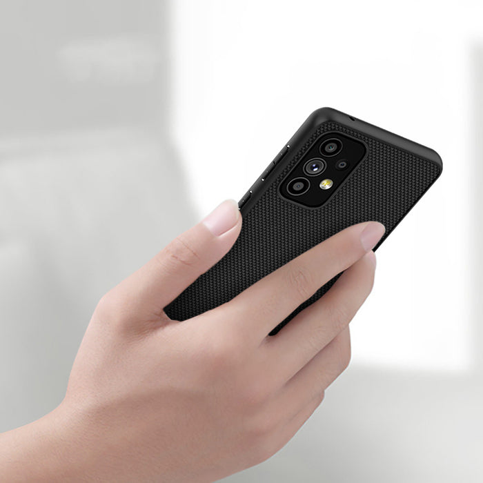 Nillkin Textured Case durable reinforced case with gel frame and nylon back for Samsung Galaxy A73 black