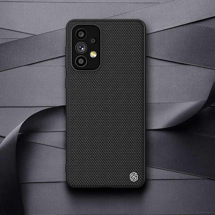 Nillkin Textured Case durable reinforced case with gel frame and nylon back for Samsung Galaxy A73 black