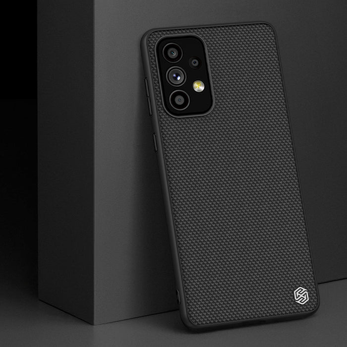 Nillkin Textured Case durable reinforced case with gel frame and nylon back for Samsung Galaxy A73 black