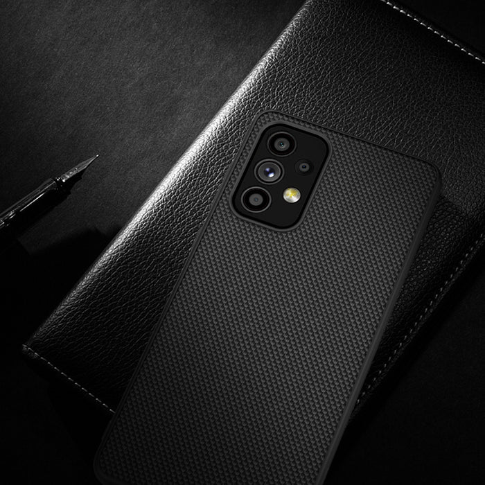Nillkin Textured Case durable reinforced case with gel frame and nylon back for Samsung Galaxy A73 black
