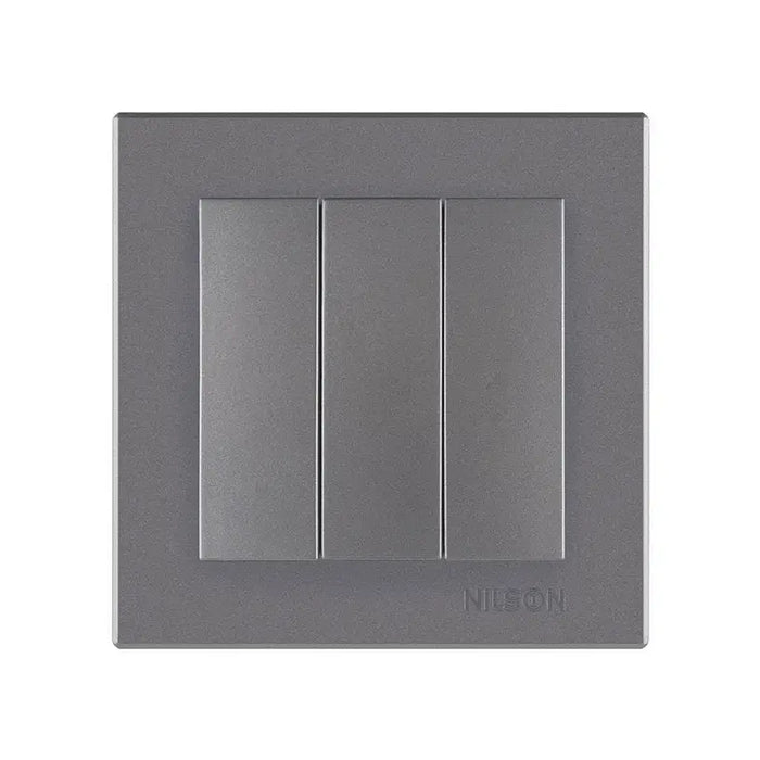 NILSON ALEGRA TRIPLE ANTHRACITE KEY - Ключове и контакти<<<Електроматериали<<<Praktiker&&&Ключове и