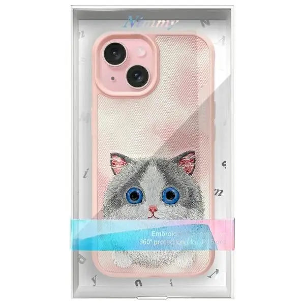 Nimmy Big Eyed Pet 2.0 Cat Case for iPhone 15 - Pink - Cell phone cases and covers<<<HurtelXML