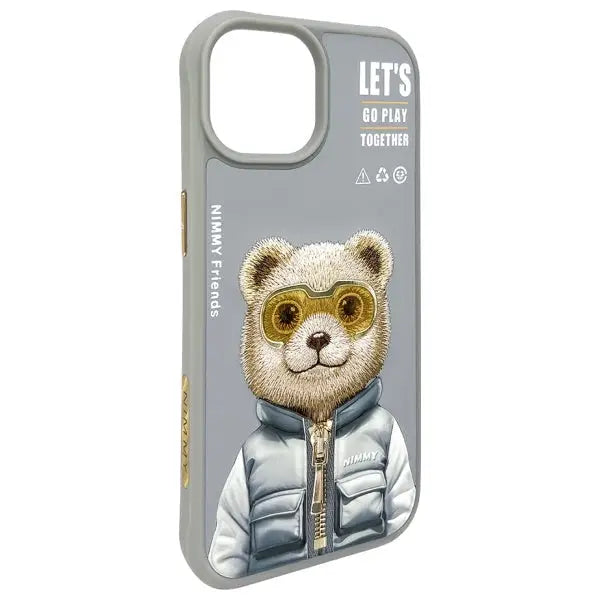 Nimmy Cool&Cute 2.0 Bear Case for iPhone 15 - Gray - Cell phone cases and covers<<<HurtelXML