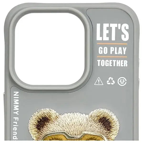 Nimmy Cool&Cute 2.0 Bear Case for iPhone 15 Pro - Gray - Cell phone cases and covers<<<HurtelXML