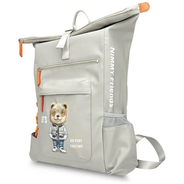 Nimmy Cool&Cute 2.0 Bear Laptop Backpack - Gray - Laptop bags<<<HurtelXML