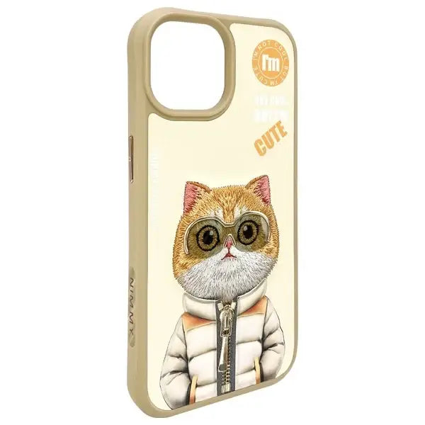 Nimmy Cool&Cute 2.0 Cat Case for iPhone 15 - Beige - Cell phone cases and covers<<<HurtelXML
