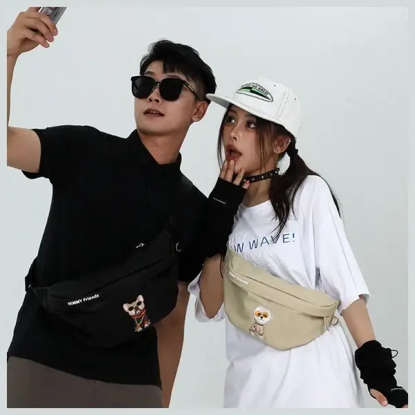 Nimmy Crossbody Glasses Cool Cat Shoulder Bag - Pink - Nerki opaski kamizelki do biegania<<<HurtelXML