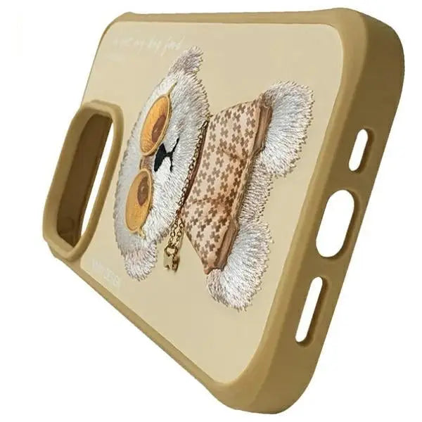 Nimmy Glasses Cool Case for iPhone 15 Pro - Beige - Cell phone cases and covers<<<HurtelXML