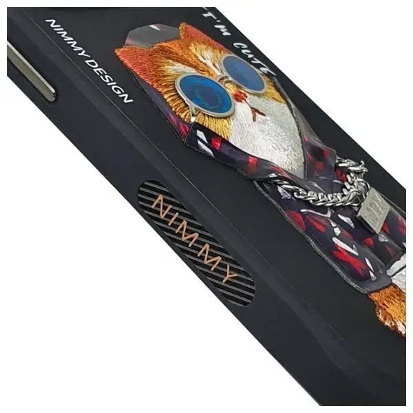 Nimmy Glasses Cool Cat Case for iPhone 15 Pro - Black - Cell phone cases and covers<<<HurtelXML