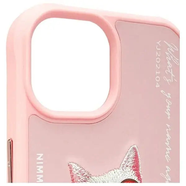 Nimmy Glasses Cool Cat iPhone 15 Case - Pink - Headphones and speakers<<<HurtelXML