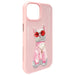 Nimmy Glasses Cool Cat iPhone 15 Case - Pink - Headphones and speakers<<<HurtelXML