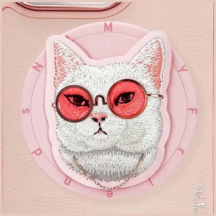 Nimmy Glasses Cool Cat MagSafe Case for iPhone 16 Pro - Pink - Cell phone cases and covers<<<HurtelXML