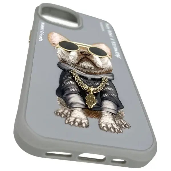 Nimmy Glasses Cool Dog iPhone 15 Case - Gray - Cell phone cases and covers<<<HurtelXML