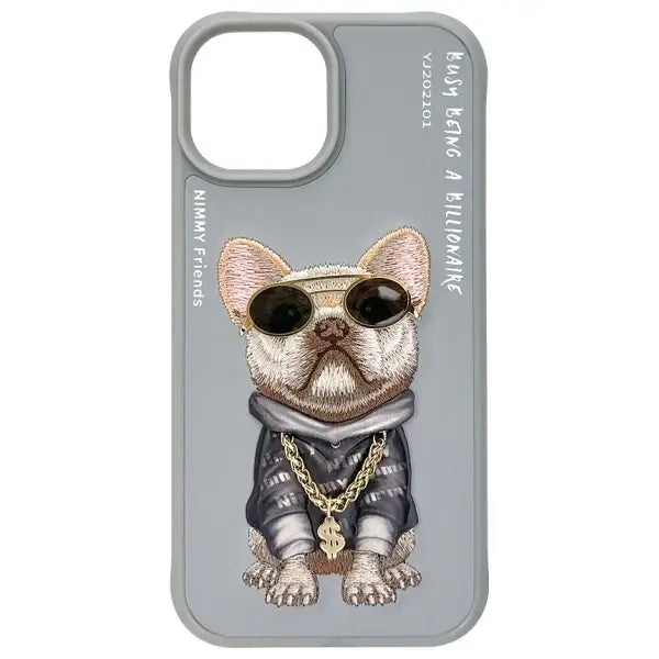 Nimmy Glasses Cool Dog iPhone 15 Case - Gray - Cell phone cases and covers<<<HurtelXML