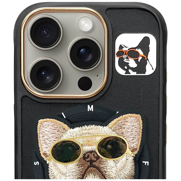 Nimmy Glasses Cool Dog MagSafe Case for iPhone 16 Pro - Black - Cell phone cases and covers<<<HurtelXML