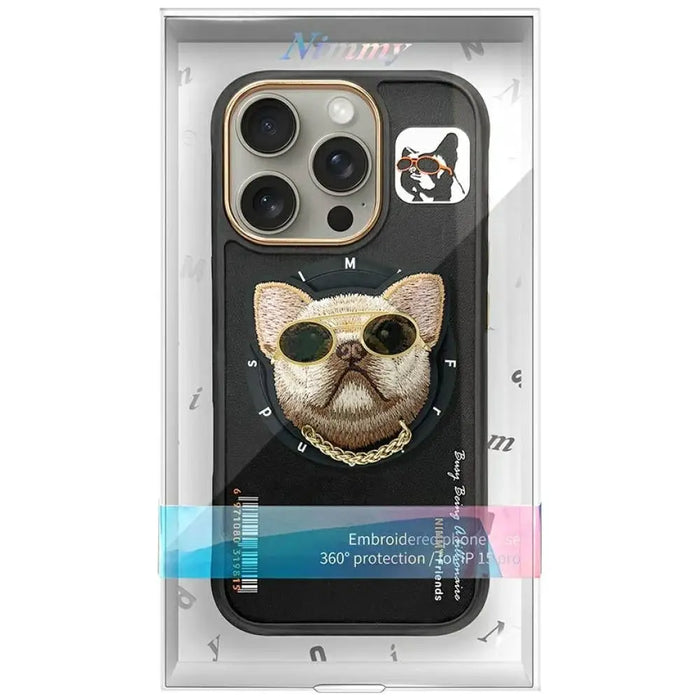 Nimmy Glasses Cool Dog MagSafe Case for iPhone 16 Pro - Black - Cell phone cases and covers<<<HurtelXML