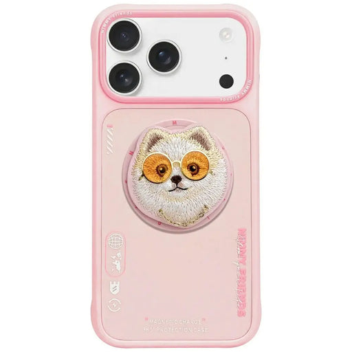 Nimmy Glasses Cool Dog MagSafe Case for iPhone 17 - Pink - Cell phone cases and covers<<<HurtelXML