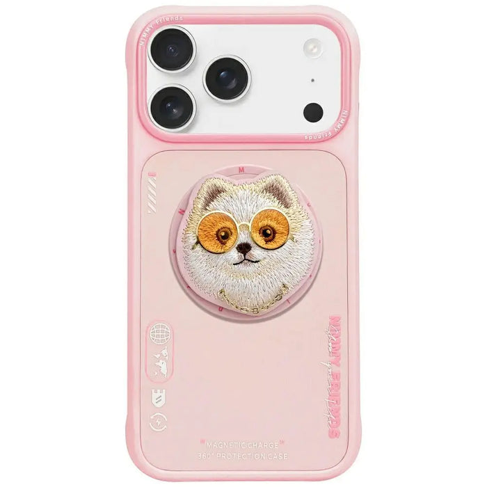Nimmy Glasses Cool Dog MagSafe Case for iPhone 17 Pro - Pink - Cell phone cases and covers<<<HurtelXML