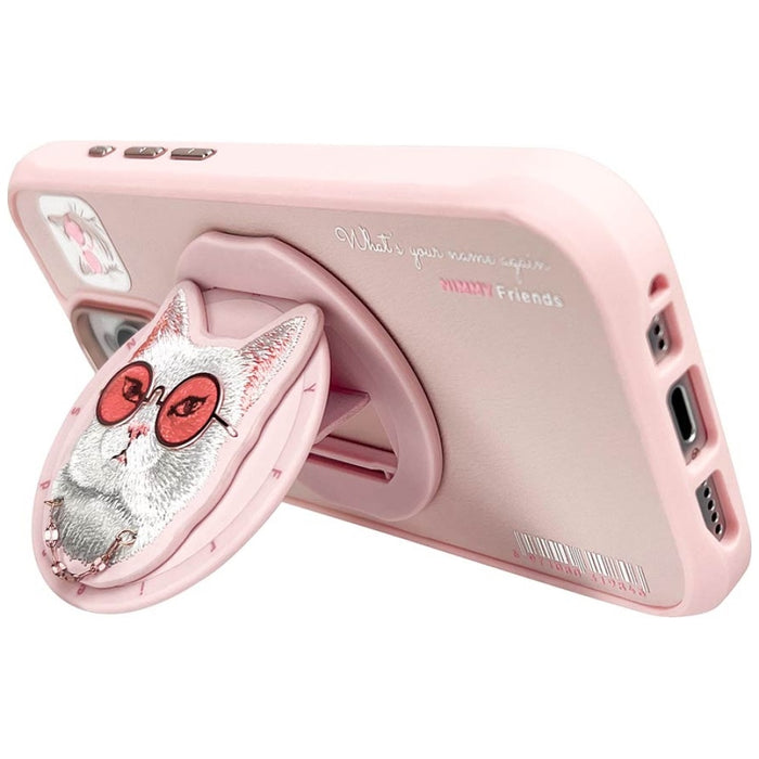 Nimmy Glasses Cool Cat MagSafe Case for iPhone 16 Pro Max - Pink