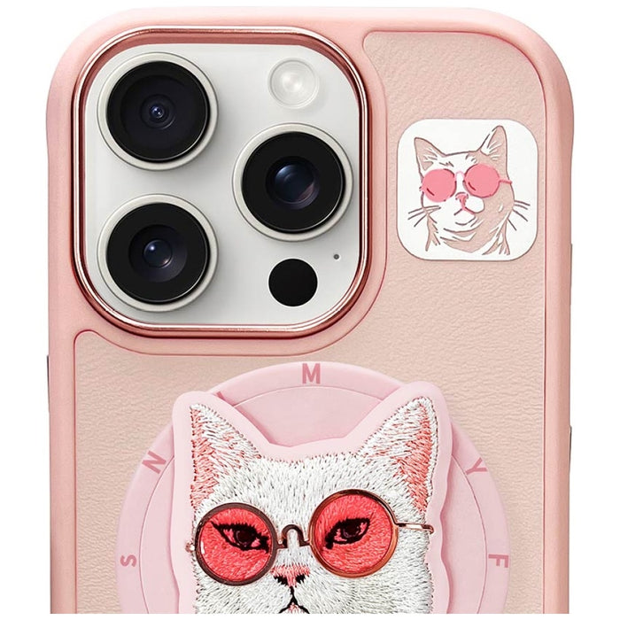 Nimmy Glasses Cool Cat MagSafe Case for iPhone 16 Pro Max - Pink