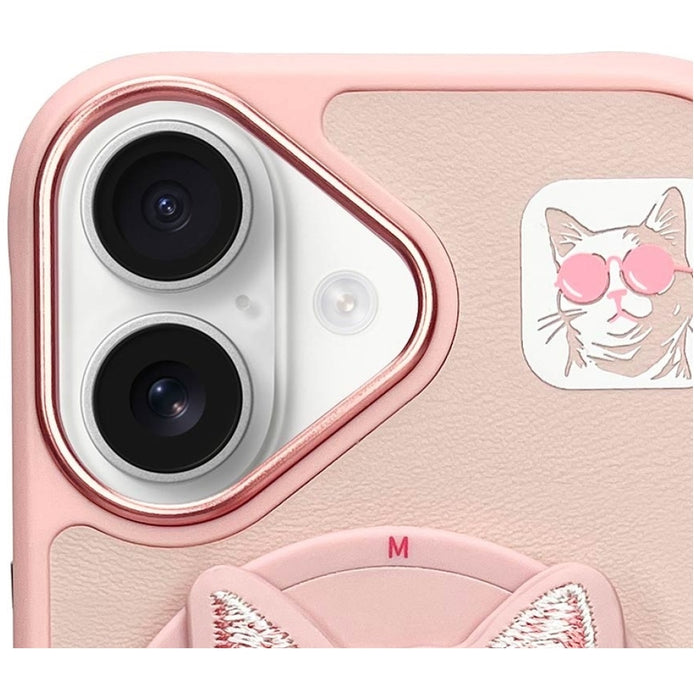 Nimmy Glasses Cool Cat MagSafe Case for iPhone 16 - Pink