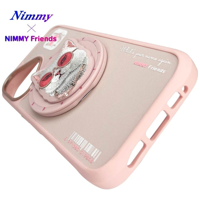 Nimmy Glasses Cool Cat MagSafe Case for iPhone 16 - Pink