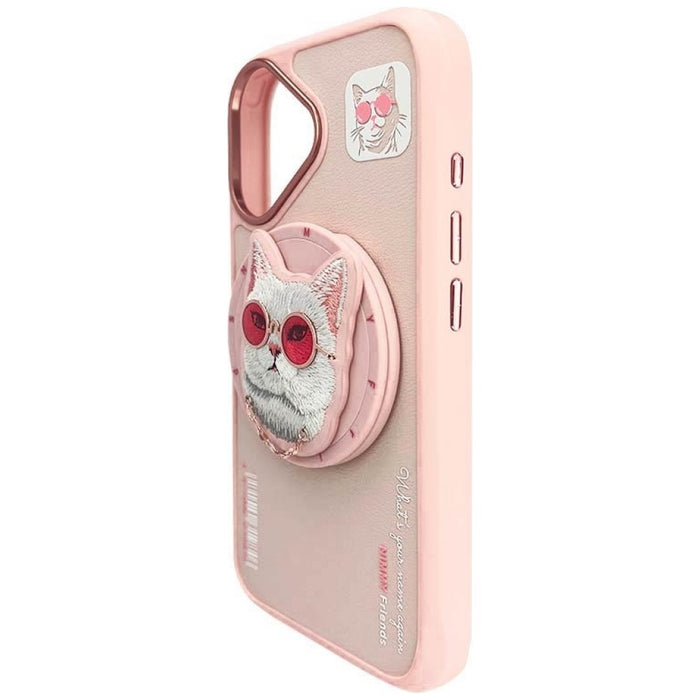 Nimmy Glasses Cool Cat MagSafe Case for iPhone 16 - Pink