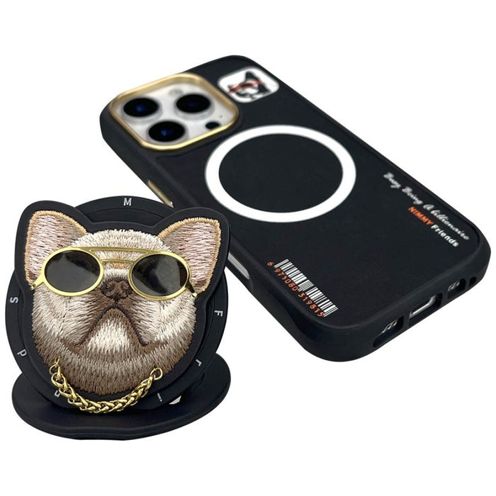 Nimmy Glasses Cool Dog MagSafe Case for iPhone 16 Pro - Black