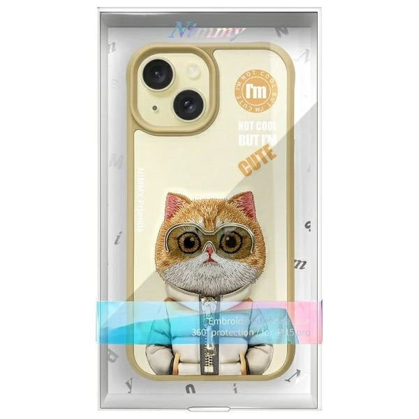 Nimmy Cool&amp;Cute 2.0 Cat Case for iPhone 15 - Beige