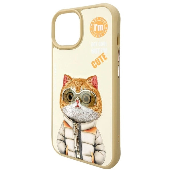 Nimmy Cool&amp;Cute 2.0 Cat Case for iPhone 15 - Beige