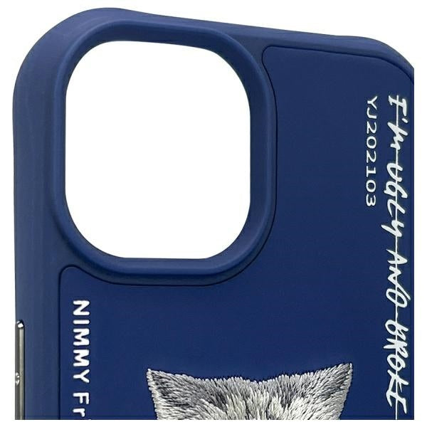 Nimmy Glasses Cool Cat Case for iPhone 15 - Blue
