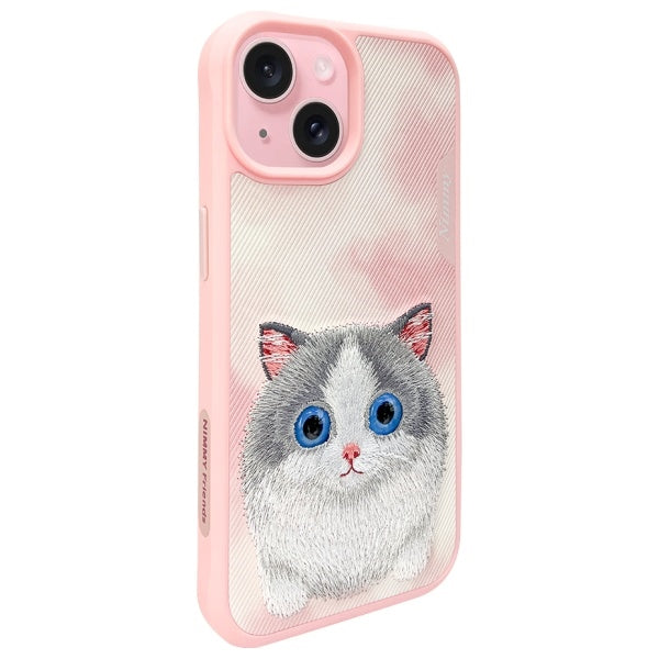 Nimmy Big Eyed Pet 2.0 Cat Case for iPhone 15 - Pink